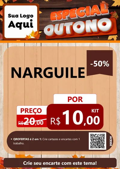 Modelo de Cartaz para Cartaz A4 Vertical com o tema Especial Outono para Tabacaria