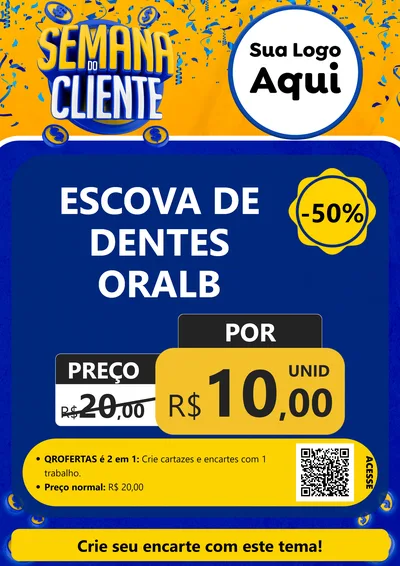 Modelo de Cartaz para Cartaz A4 Vertical com o tema Semana do Cliente para Higiene Pessoal