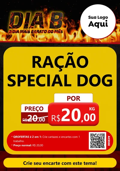 Modelo de Cartaz para Cartaz A4 Vertical com o tema Dia B para Pet Shop