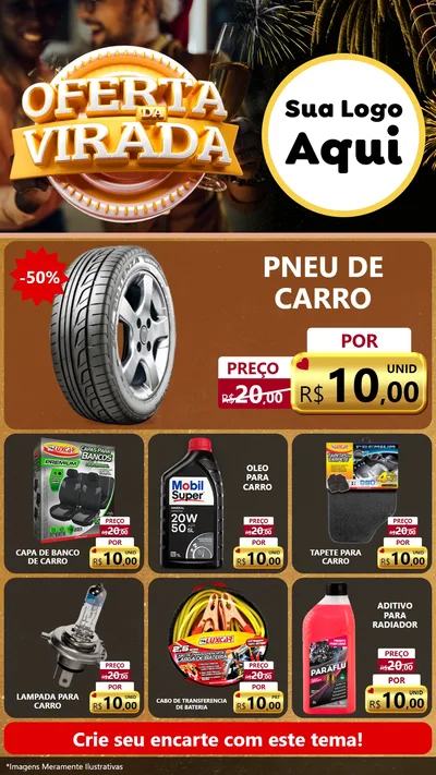 Modelo de Rede Social para Stories com o tema Oferta da Virada para Auto peças