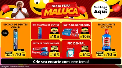 Modelo de TV para TV Horizontal com o tema Sexta-feira Maluca para Higiene Pessoal