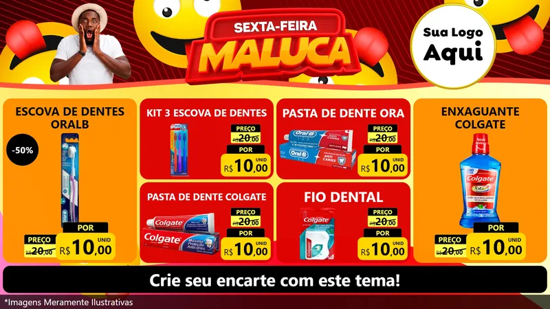 Modelo de TV para TV Horizontal com o tema Sexta-feira Maluca para Higiene Pessoal