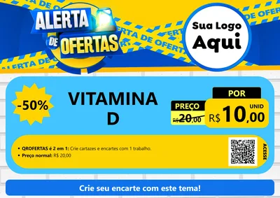 Modelo de Cartaz para Cartaz A4 Horizontal com o tema Alerta de Ofertas para Farmácia