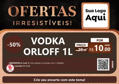 Modelo de Cartaz para Cartaz A4 Horizontal com o tema Ofertas Irresistíveis! para Distribuidora de bebidas