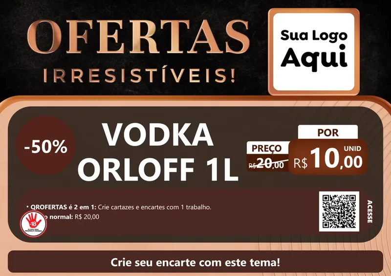 Modelo de Cartaz para Cartaz A4 Horizontal com o tema Ofertas Irresistíveis! para Distribuidora de bebidas