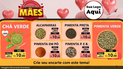 Modelo de TV para TV Horizontal com o tema Semana das Mães para Produtos Naturais