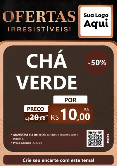 Modelo de Cartaz para Cartaz A4 Vertical com o tema Ofertas Irresistíveis! para Produtos Naturais