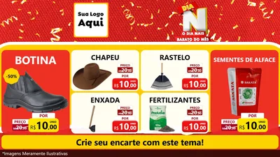 Modelo de TV para TV Horizontal com o tema Dia N o Dia Mais Barato do Mês para Agropecuária