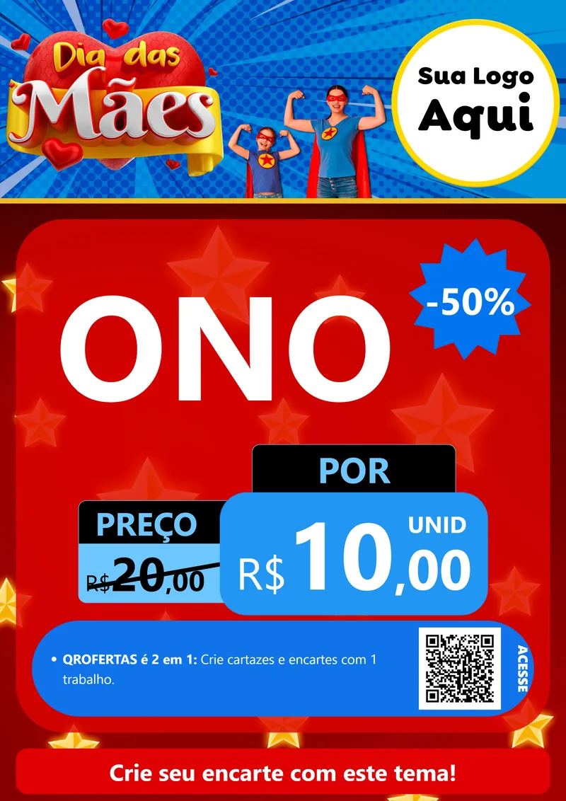 Modelo de Cartaz para Cartaz A4 Vertical com o tema Dia das Mães para Óticas