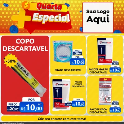 Modelo de Rede Social para Feed Facebook com o tema Quarta Mais Especial para Embalagens