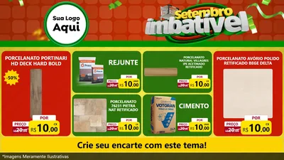 Modelo de TV para TV Horizontal com o tema Setembro Imbatível para Pisos e revestimentos