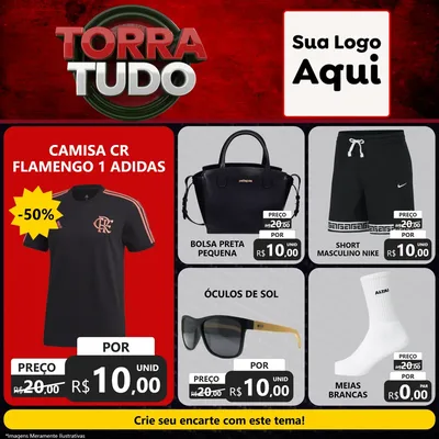 Modelo de Rede Social para Feed Facebook com o tema Torra Tudo para Roupas e acessórios