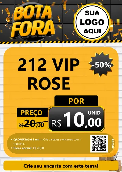 Modelo de Cartaz para Cartaz A4 Vertical com o tema Bota Fora para Perfumes