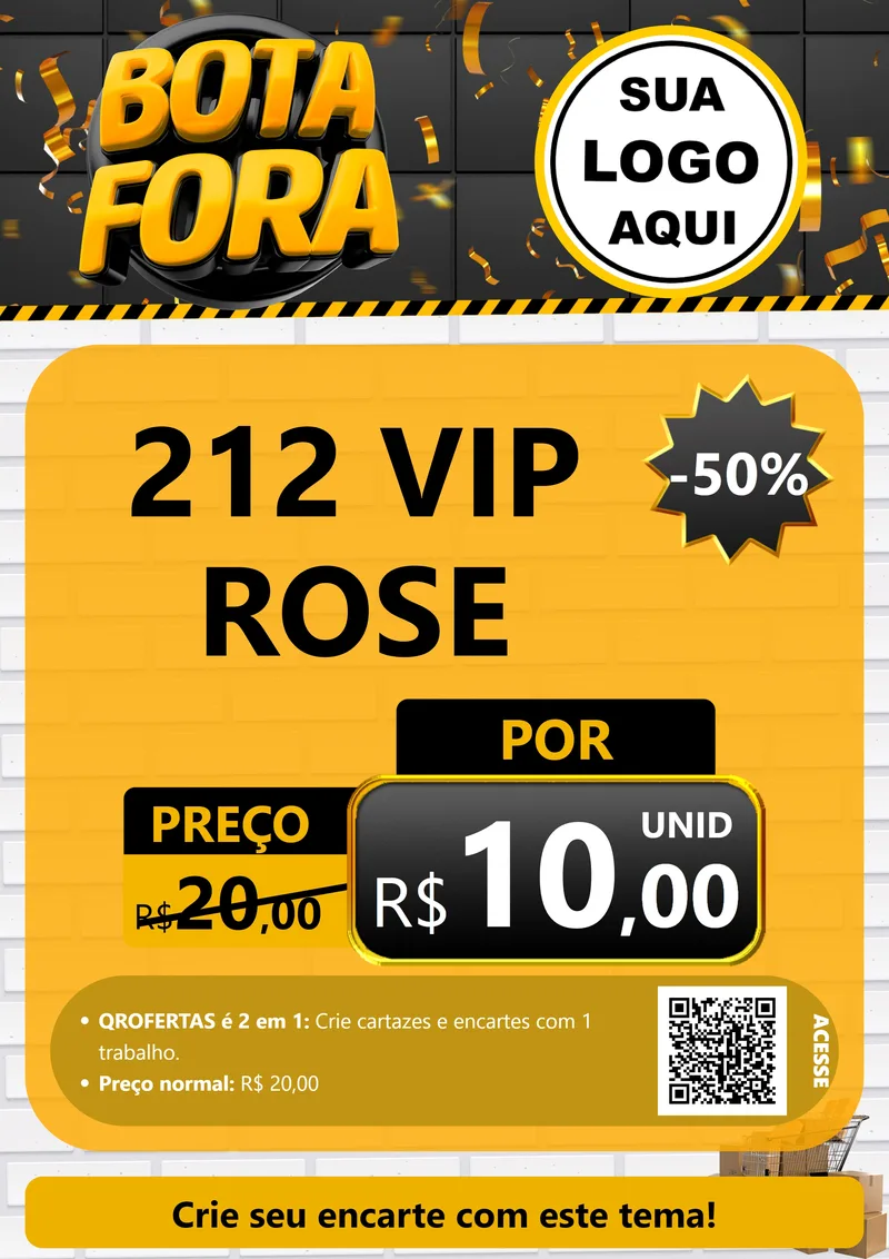 Modelo de Cartaz para Cartaz A4 Vertical com o tema Bota Fora para Perfumes