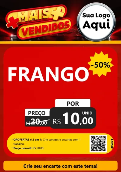 Modelo de Cartaz para Cartaz A4 Vertical com o tema Mais Vendidos para Assados