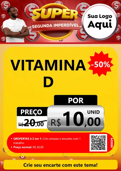 Modelo de Cartaz para Cartaz A4 Vertical com o tema Super Segunda Imperdível para Farmácia