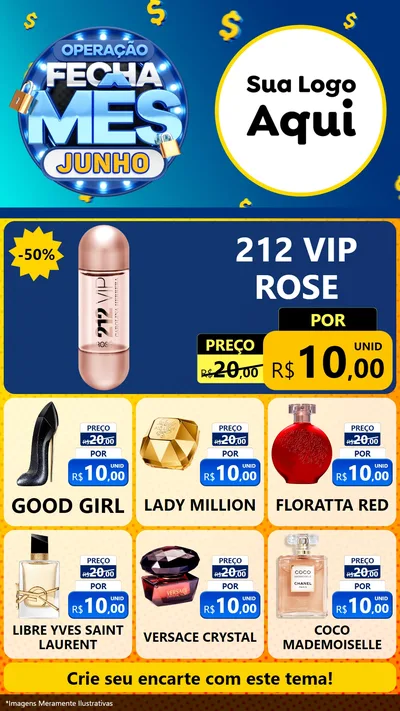 Modelo de Rede Social para Stories com o tema Operação Fecha Mês, Junho para Perfumes