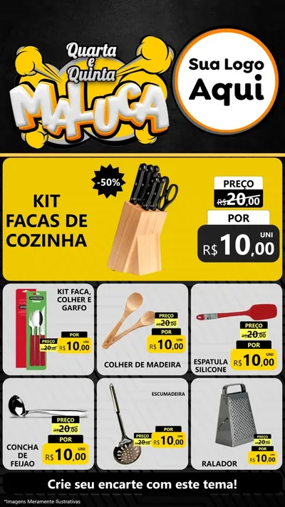 Modelo de Rede Social para Stories com o tema Quarta e Quinta Maluca para Utilidades Domésticas