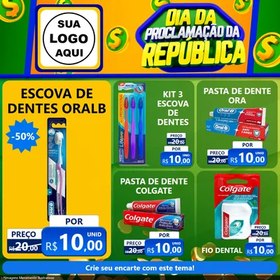 Modelo de Rede Social para Feed Facebook com o tema Dia Da Proclamação da República para Higiene Pessoal