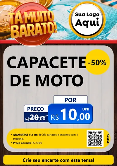 Modelo de Cartaz para Cartaz A4 Vertical com o tema Está Muito Barato para Moto peças