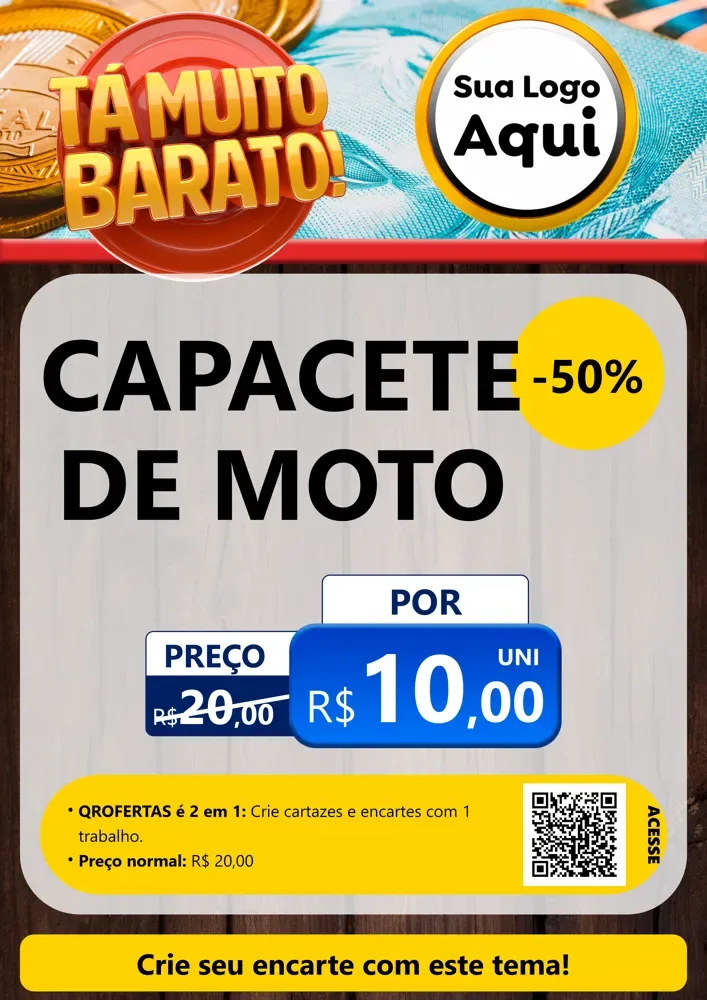 Modelo de Cartaz para Cartaz A4 Vertical com o tema Está Muito Barato para Moto peças