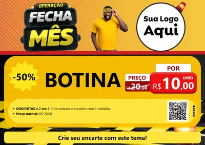 Modelo de Cartaz para Cartaz A4 Horizontal com o tema Operação Fecha Mês para Agropecuária