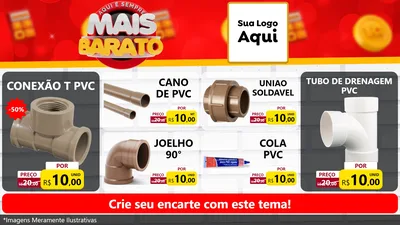 Modelo de TV para TV Horizontal com o tema Mais Barato para Tubos e conexões