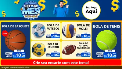 Modelo de TV para TV Horizontal com o tema Operação Fecha Mês Setembro para Artigos Esportivos