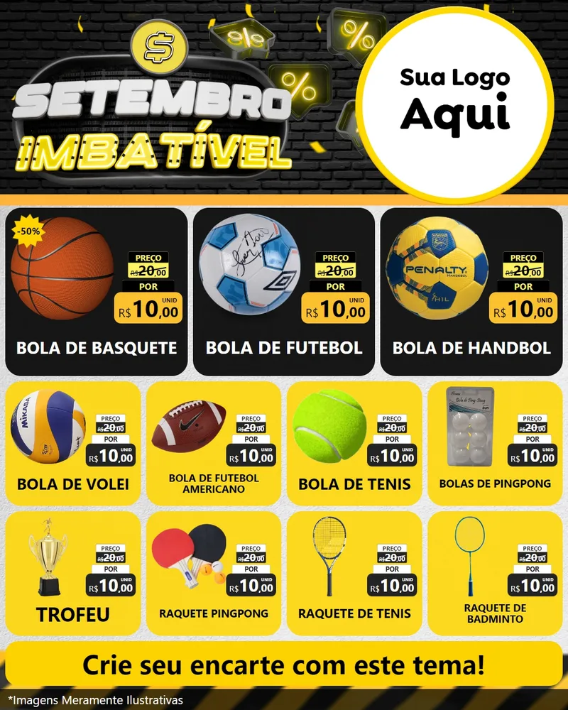 Modelo de Rede Social para Feed Instagram com o tema Setembro Imbatível para Artigos Esportivos