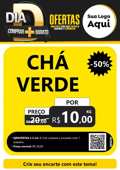 Modelo de Cartaz para Cartaz A4 Vertical com o tema Dia D Mais Economia para Produtos Naturais