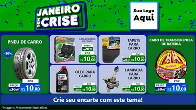 Modelo de TV para TV Horizontal com o tema Janeiro Sem Crise para Auto peças