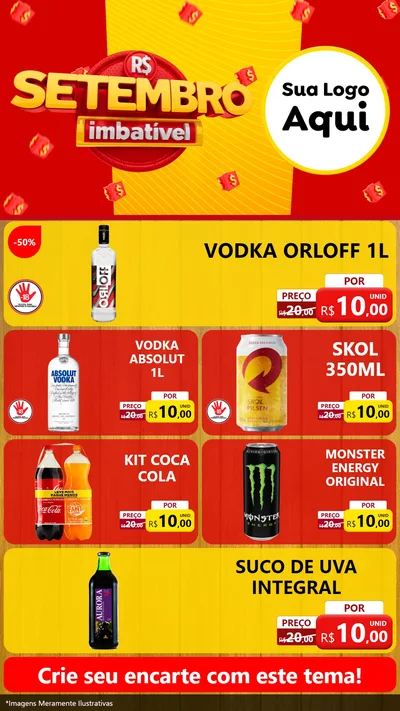 Modelo de TV para TV Vertical com o tema Setembro Imbatível para Distribuidora de bebidas