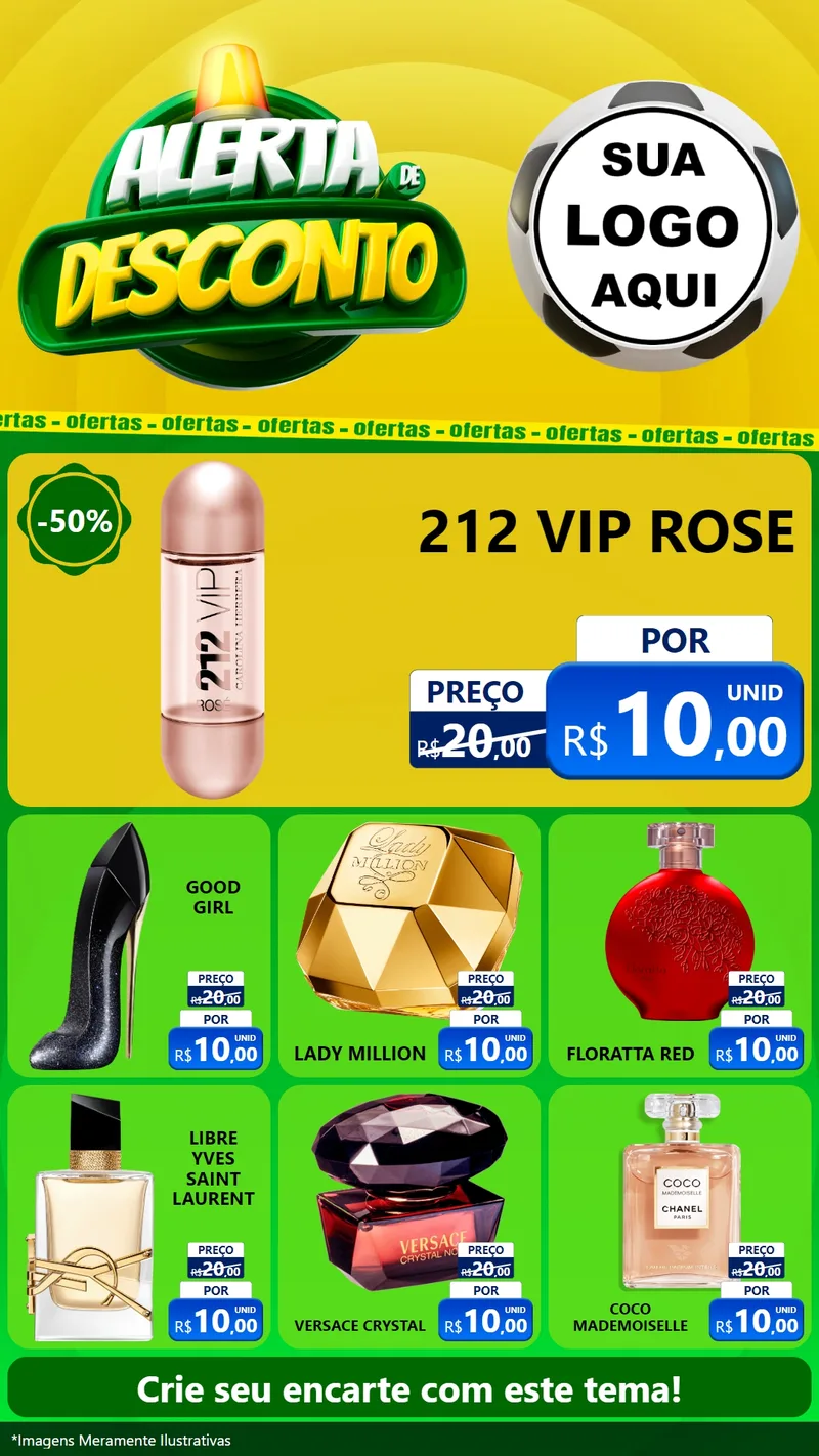 Modelo de Rede Social para Stories com o tema Alerta de Desconto para Perfumes