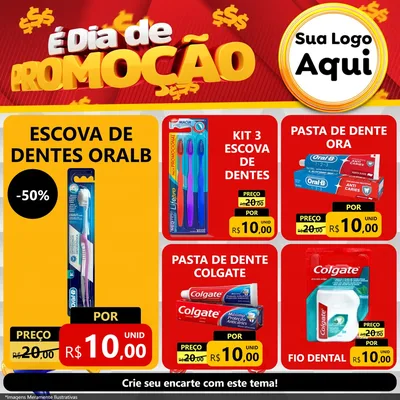 Modelo de Rede Social para Feed Facebook com o tema É Dia De Promoção para Higiene Pessoal