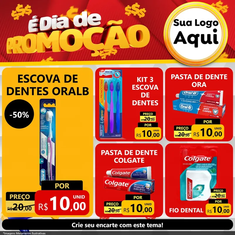 Modelo de Rede Social para Feed Facebook com o tema É Dia De Promoção para Higiene Pessoal