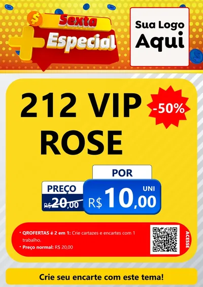 Modelo de Cartaz para Cartaz A4 Vertical com o tema Sexta Mais Especial para Perfumes