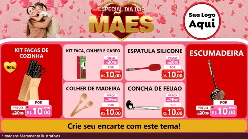 Modelo de TV para TV Horizontal com o tema Especial Dia Das Mães para Utilidades Domésticas
