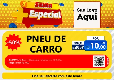 Modelo de Cartaz para Cartaz A4 Horizontal com o tema Sexta Mais Especial para Auto peças