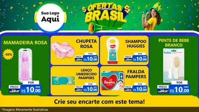 Modelo de TV para TV Horizontal com o tema Ofertas Semana do Brasil para Bebês