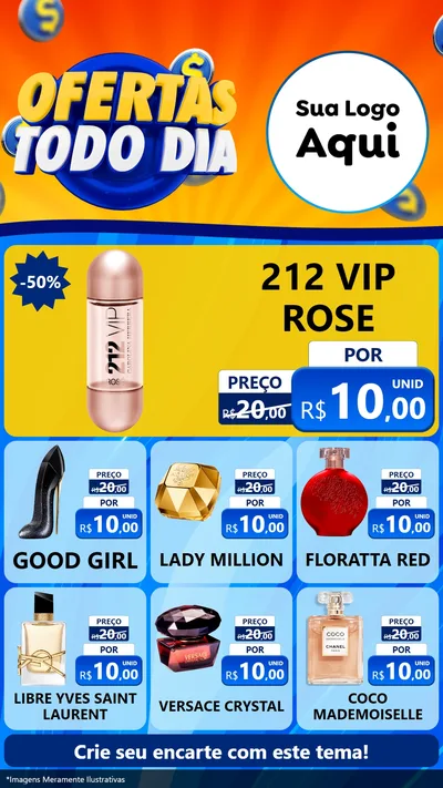 Modelo de Rede Social para Stories com o tema Ofertas Todo Dia para Perfumes