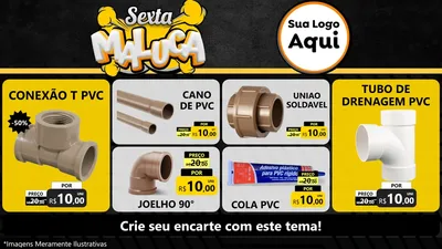 Modelo de TV para TV Horizontal com o tema Sexta Maluca para Tubos e conexões