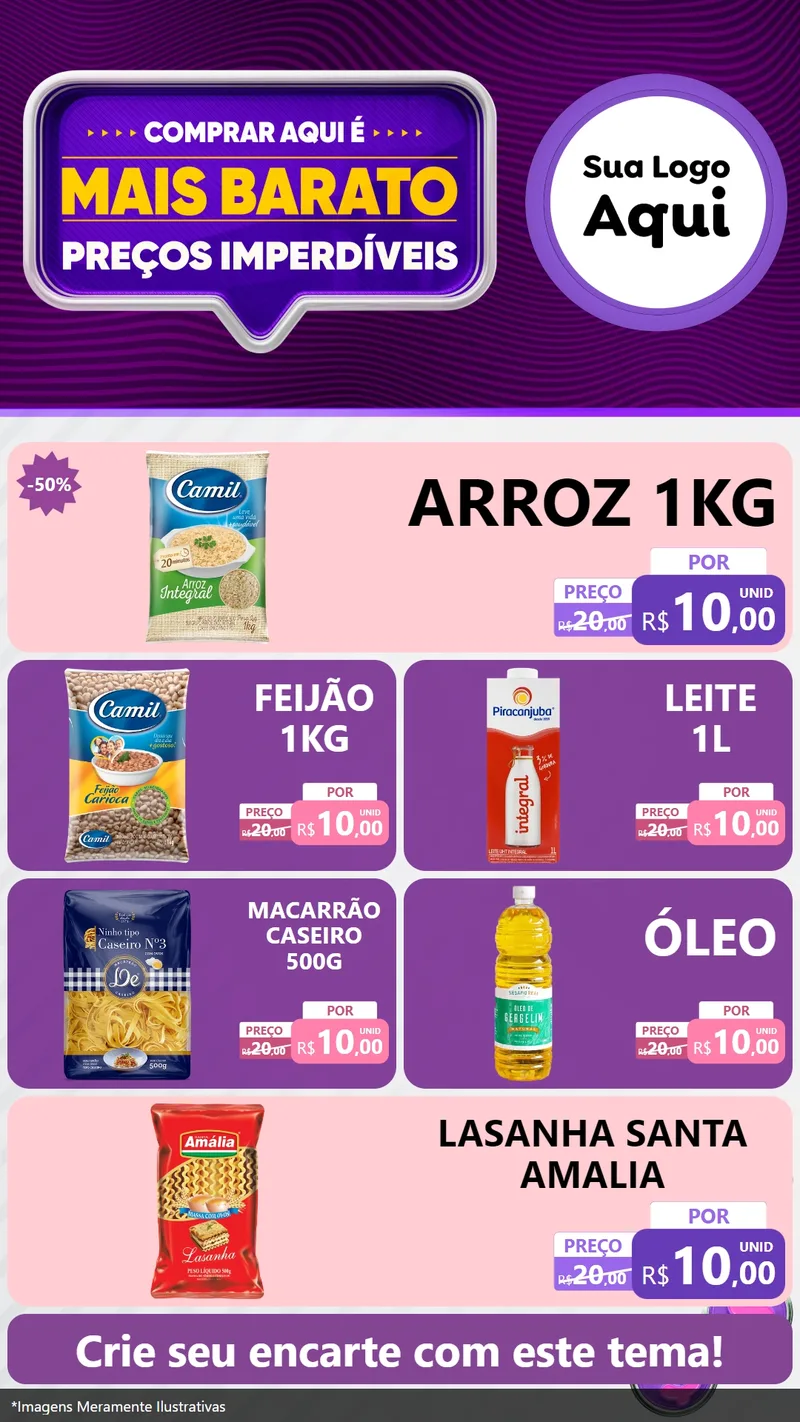 Modelo de TV para TV Vertical com o tema Mais Barato para Supermercado
