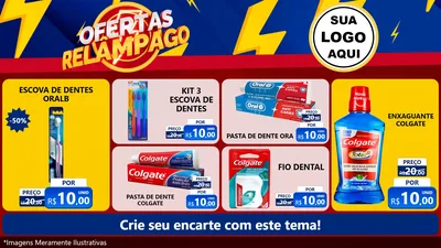 Modelo de TV para TV Horizontal com o tema Ofertas Relâmpago para Higiene Pessoal
