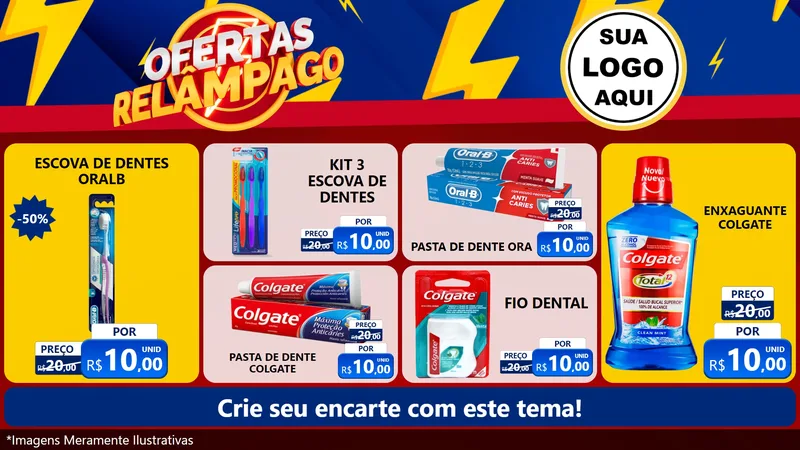 Modelo de TV para TV Horizontal com o tema Ofertas Relâmpago para Higiene Pessoal