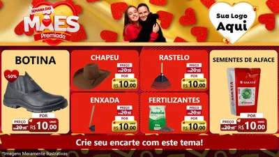 Modelo de TV para TV Horizontal com o tema Semana das Mães Premiada para Agropecuária