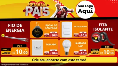 Modelo de TV para TV Horizontal com o tema Semana Dos Pais para Materiais Elétricos