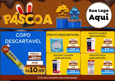 Modelo de Encarte para Encarte A4 Horizontal com o tema Páscoa para Embalagens