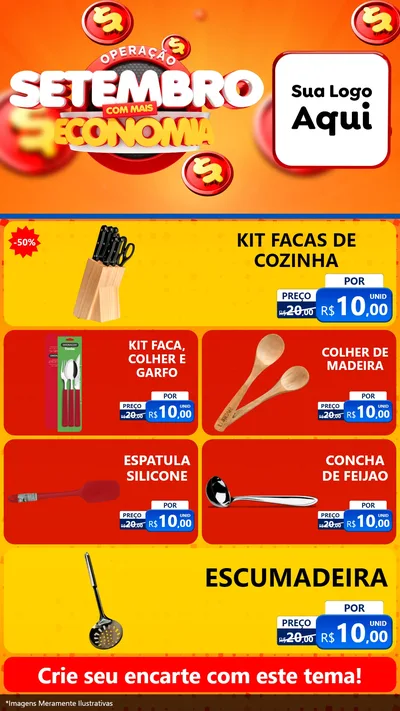 Modelo de TV para TV Vertical com o tema Operação Setembro Com Muita Economia para Utilidades Domésticas
