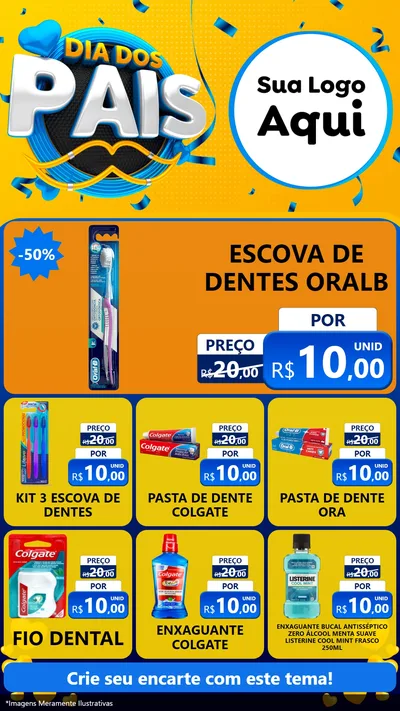 Modelo de Rede Social para Stories com o tema Dia dos Pais para Higiene Pessoal