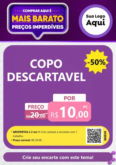 Modelo de Cartaz para Cartaz A4 Vertical com o tema Mais Barato para Embalagens